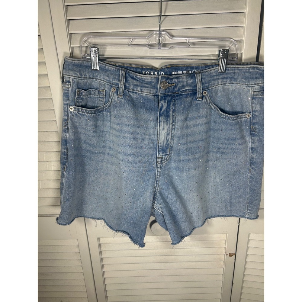 torrid High Rise Perfect 5" Sparkle Stretch Shorts